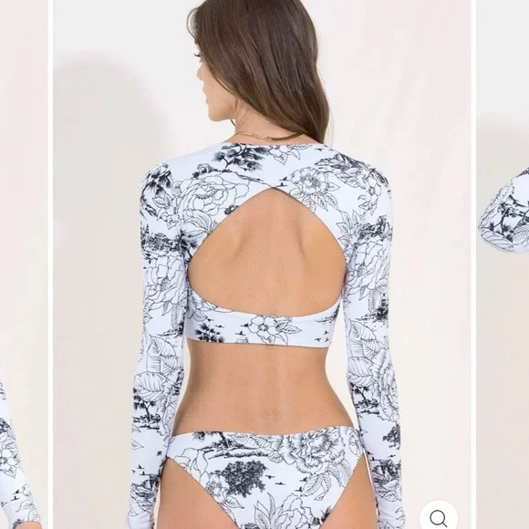 NWT Maaji Palma Long Sleeve Swim Top - Picture 2 of 6